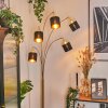 Alsen Lampadaire Laiton, Noir, 5 lumières