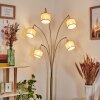 Sabadim Lampadaire Laiton, Noir, 5 lumières