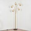Sabadim Lampadaire Laiton, Noir, 5 lumières
