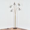 Yaak Lampadaire Laiton, Noir, 5 lumières