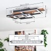 Narangera Plafonnier LED Brun, Couleur bois, Noir, 1 lumière