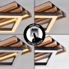 Ellekilde Plafonnier LED Brun, Couleur bois, Noir, 2 lumières Ellekilde Plafonnier LED Brun, Couleur bois, Noir, 2 lumières