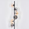 Koyoto Lampadaire Ambre, Clair, Fumé, 6 lumières