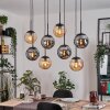 Gastor Suspension, Boule lumineuse, Suspension Ambre, Fumé, 8 lumières