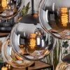 Gastor Suspension, Boule lumineuse, Suspension Ambre, Fumé, 8 lumières