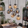 Gastor Suspension, Boule lumineuse, Suspension Ambre, Fumé, 8 lumières
