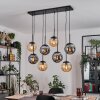 Gastor Suspension, Boule lumineuse, Suspension Ambre, Fumé, 8 lumières