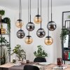 Gastor Suspension, Boule lumineuse, Suspension Ambre, Fumé, 8 lumières