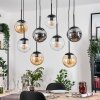 Gastor Suspension, Boule lumineuse, Suspension Ambre, Clair, Fumé, 8 lumières