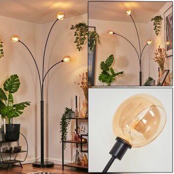 Nikkala Lampadaire Noir, 3 lumières Nikkala Lampadaire Noir, 3 lumières