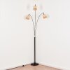 Sabadim Lampadaire Chrome, Noir, 3 lumières