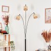 Sabadim Lampadaire Chrome, Noir, 3 lumières
