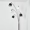 Bassagoda Lampadaire Chrome, Noir, 5 lumières