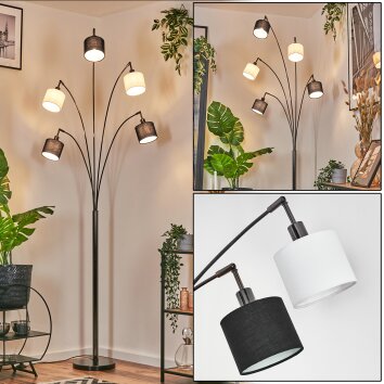 Bassagoda Lampadaire Chrome, Noir, 5 lumières Bassagoda Lampadaire Chrome, Noir, 5 lumières