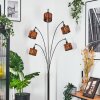 Cando Lampadaire Chrome, Noir, 5 lumières