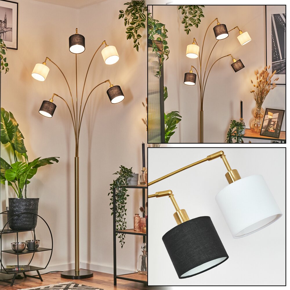 Bassagoda Lampadaire Laiton, Noir, 5 lumières main product photo