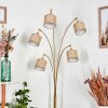 Bongal Lampadaire Laiton, Noir, 5 lumières
