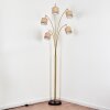 Bongal Lampadaire Laiton, Noir, 5 lumières