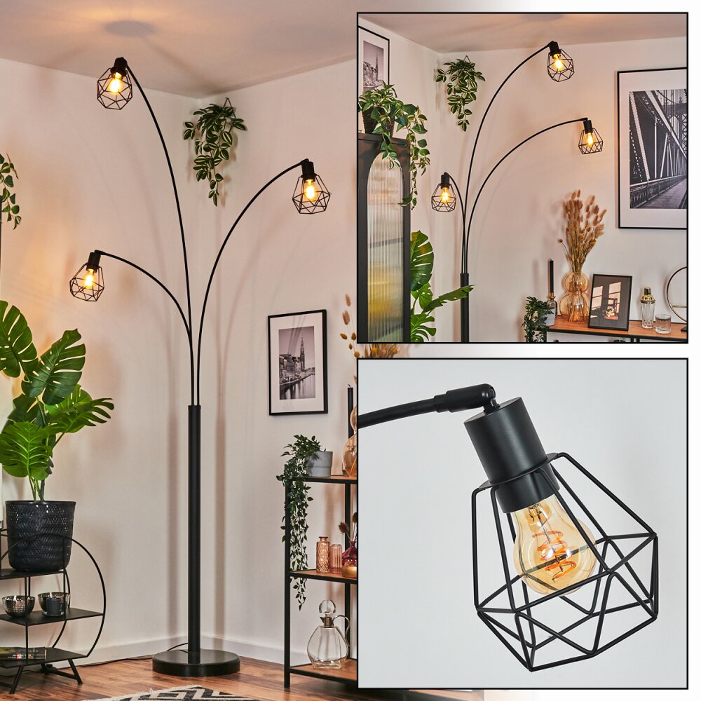 Yaak Lampadaire Noir, 3 lumières main product photo