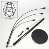 Yaak Lampadaire Chrome, Noir, 3 lumières
