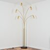 Codecreo Lampadaire Laiton, Noir, 5 lumières
