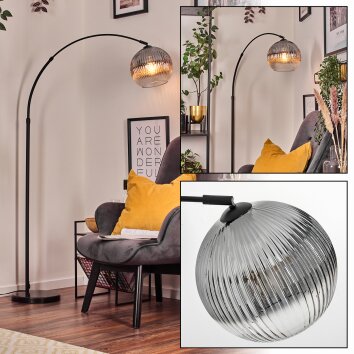 Koyoto Lampadaire, Lampadaires arc Noir, 1 lumière