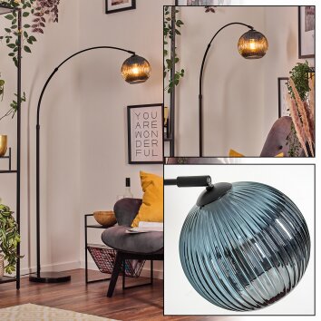 Koyoto Lampadaire, Lampadaires arc Noir, 1 lumière