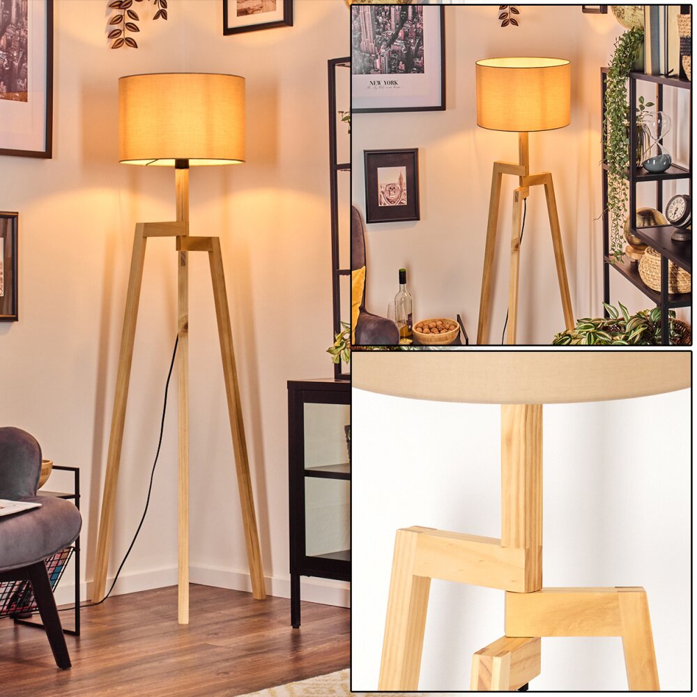 Soungou Lampadaire Écru, Noir, 1 lumière main product photo