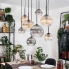 Koyoto Suspension, Boule lumineuse, Suspension Écru, Noir, 8 lumières