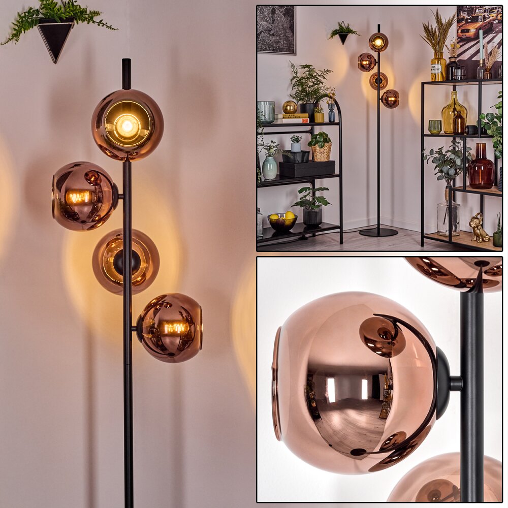 Koyoto Lampadaire Cuivré, 4 lumières main product photo