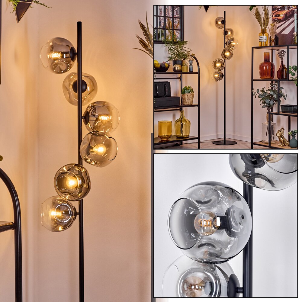 Ripoll Lampadaire Clair, Fumé, 6 lumières main product photo