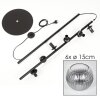 Koyoto Lampadaire Clair, Fumé, 6 lumières