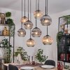 Koyoto Suspension, Boule lumineuse, Suspension Écru, Noir, 8 lumières
