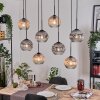 Koyoto Suspension, Boule lumineuse, Suspension Écru, Noir, 8 lumières