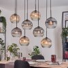 Koyoto Suspension, Boule lumineuse, Suspension Écru, Noir, 8 lumières