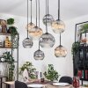 Koyoto Suspension, Boule lumineuse, Suspension Écru, Noir, 8 lumières
