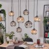 Koyoto Suspension, Boule lumineuse, Suspension Écru, Noir, 8 lumières