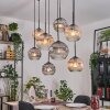 Koyoto Suspension, Boule lumineuse, Suspension Écru, Noir, 8 lumières