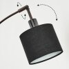Bassagoda Lampadaire Chrome, Noir, 3 lumières