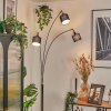 Bassagoda Lampadaire Chrome, Noir, 3 lumières