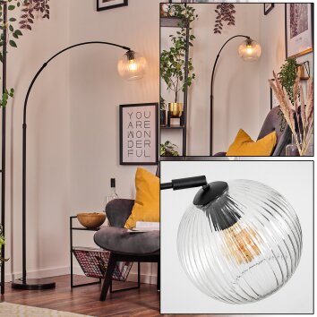 Koyoto Lampadaire Noir, 1 lumière