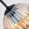 Ripoll Suspension, Boule lumineuse, Suspension Ambre, Clair, Fumé, 3 lumières