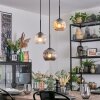 Ripoll Suspension, Boule lumineuse, Suspension Ambre, Clair, Fumé, 3 lumières