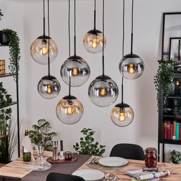 Gastor Suspension, Boule lumineuse, Suspension Ambre, Clair, Fumé, 8 lumières Gastor Suspension, Boule lumineuse, Suspension Ambre, Clair, Fumé, 8 lumières