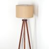 Soungou Lampadaire Chrome, Bois foncé, 1 lumière