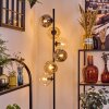Ripoll Lampadaire Ambre, Clair, Fumé, 6 lumières