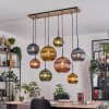 Koyoto Suspension, Boule lumineuse, Suspension Écru, Noir, 8 lumières