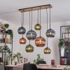 Koyoto Suspension, Boule lumineuse, Suspension Écru, Noir, 8 lumières