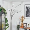 Nikkala Lampadaire Chrome, Noir, 5 lumières