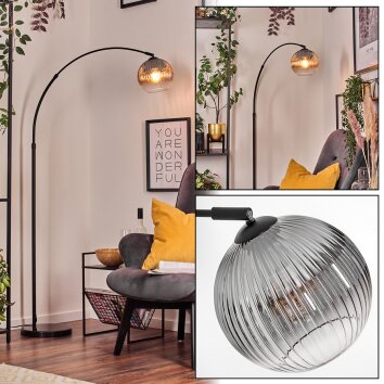 Koyoto Lampadaire, Lampadaires arc Noir, 1 lumière